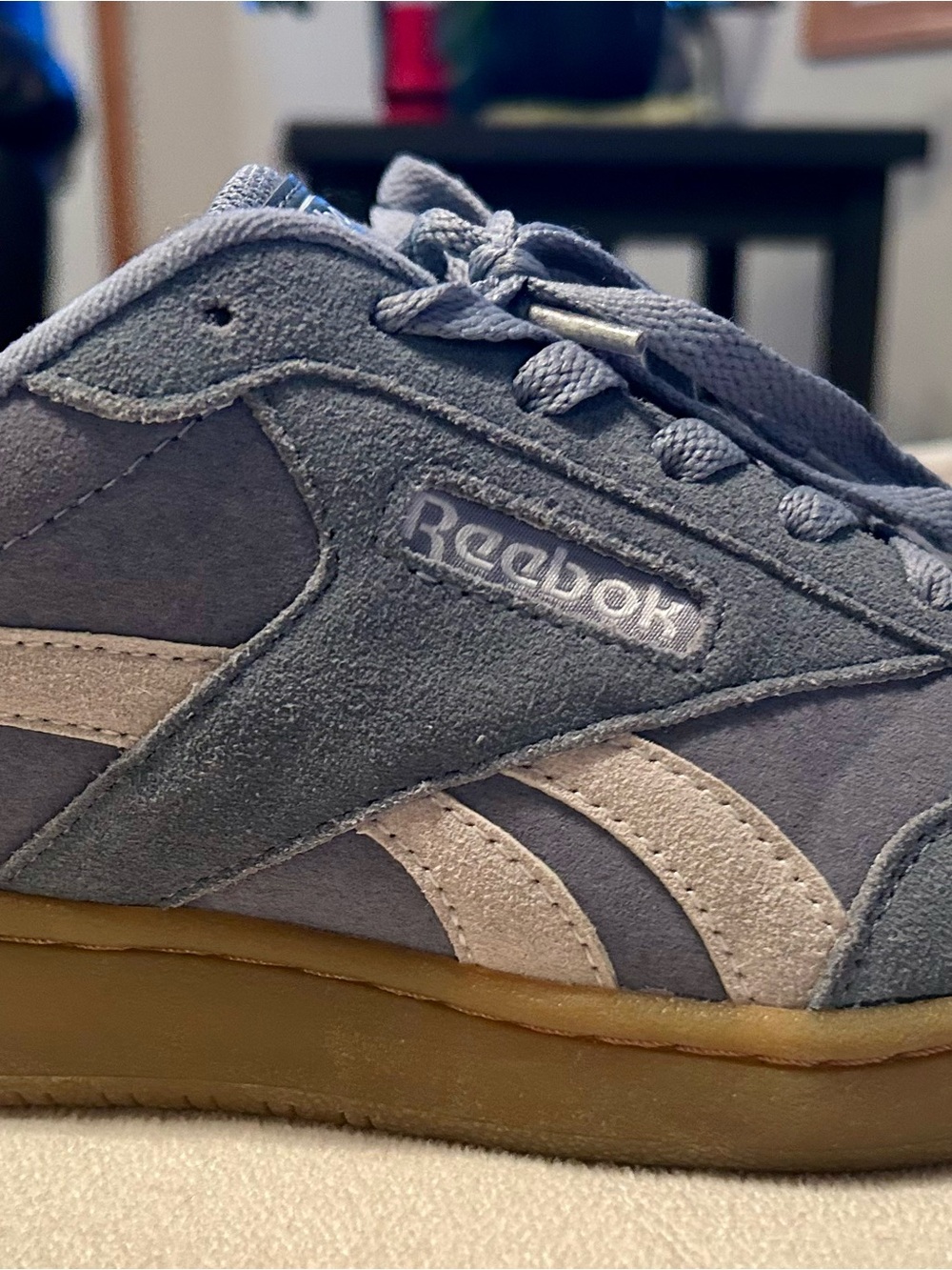 Women’s Reebok Forte Lounger Low-Top Suede Sneakers in Light Blue - Picture 2 of 6